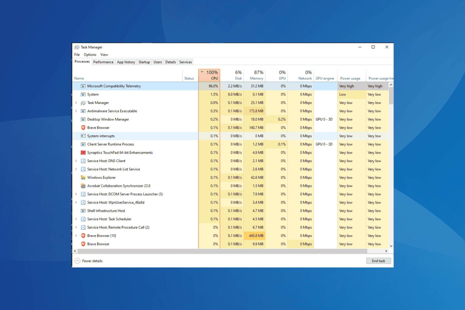 fix microsoft compatibility telemetry high disk usage