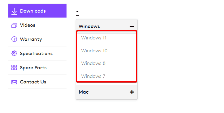 select version logitech
