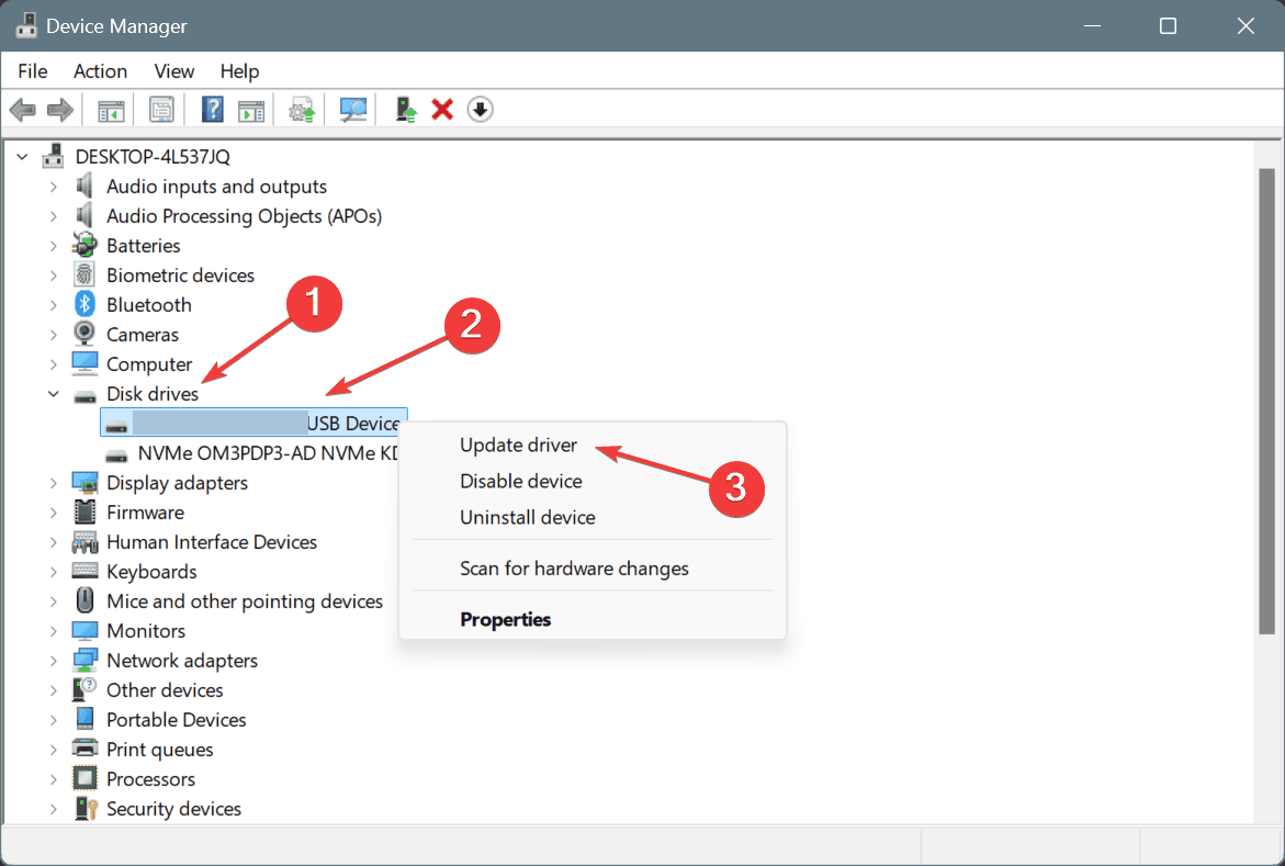 update driver to fix sandisk cruzer not recognized