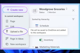 You can now upload a file in Microsoft Loop. Here's how