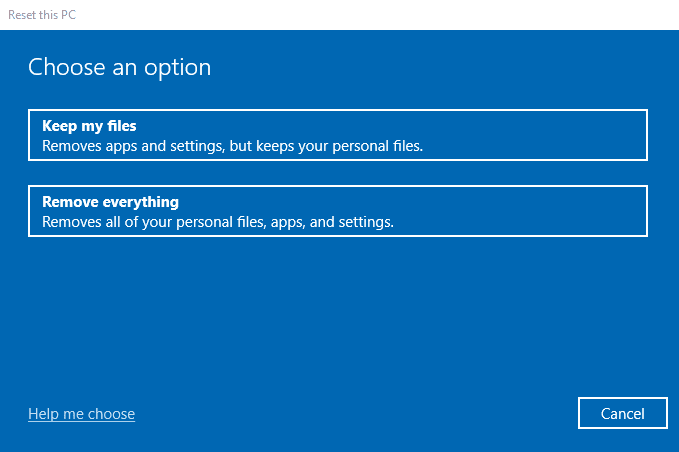 Choose an option