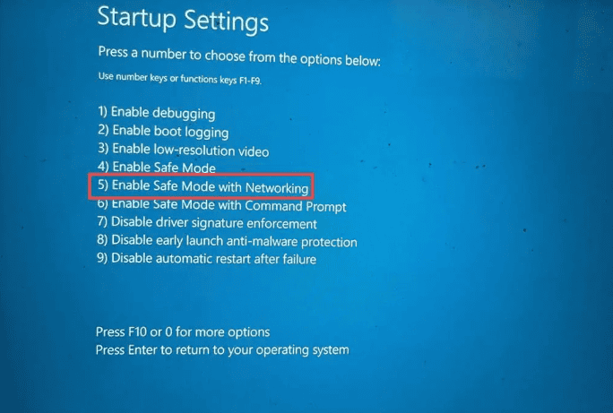 Safe Mode with Networking