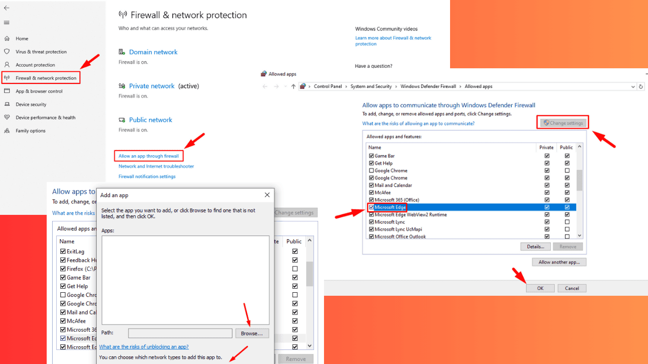 How to Allow Edge to Access Firewall