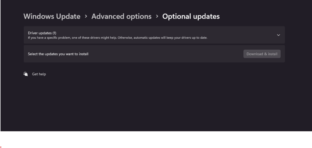 windows 11 check for updates optional updates driver updates