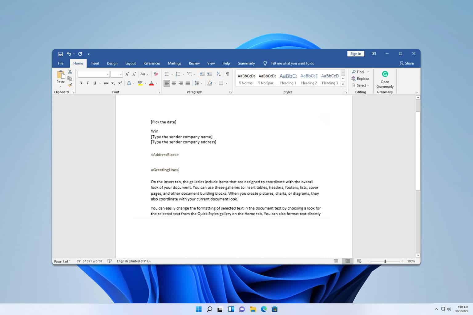 microsoft word mail merge from excel