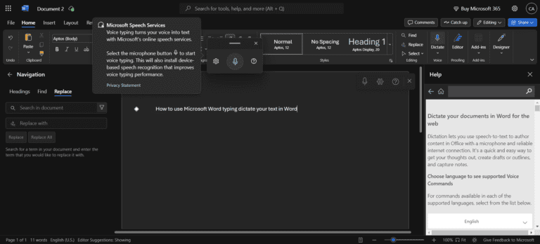 How to Use Microsoft Word Voice Typing to Dictate Your Text