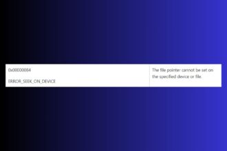 How to fix ERROR_SEEK_ON_DEVICE