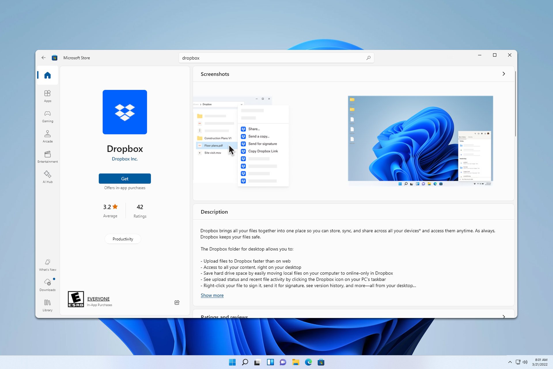 dropbox download for windows 11