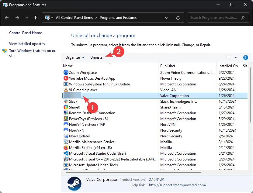 UNINSTALL -
