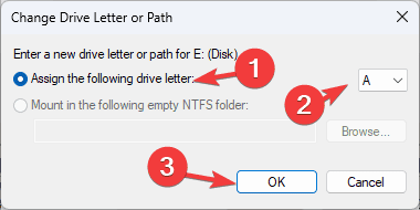 Changing drive letter ERROR_NO_VOLUME_LABEL