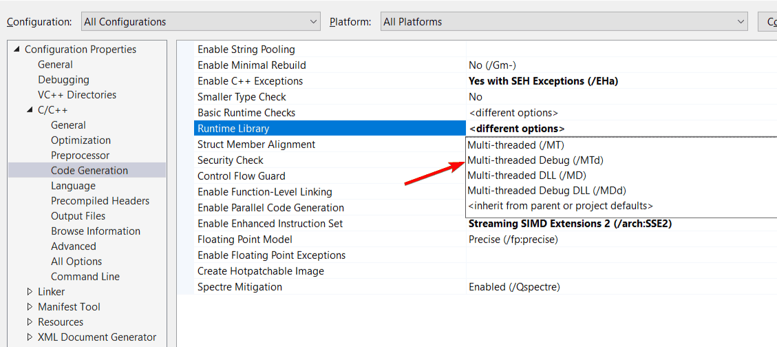 multi-threaded debug enable