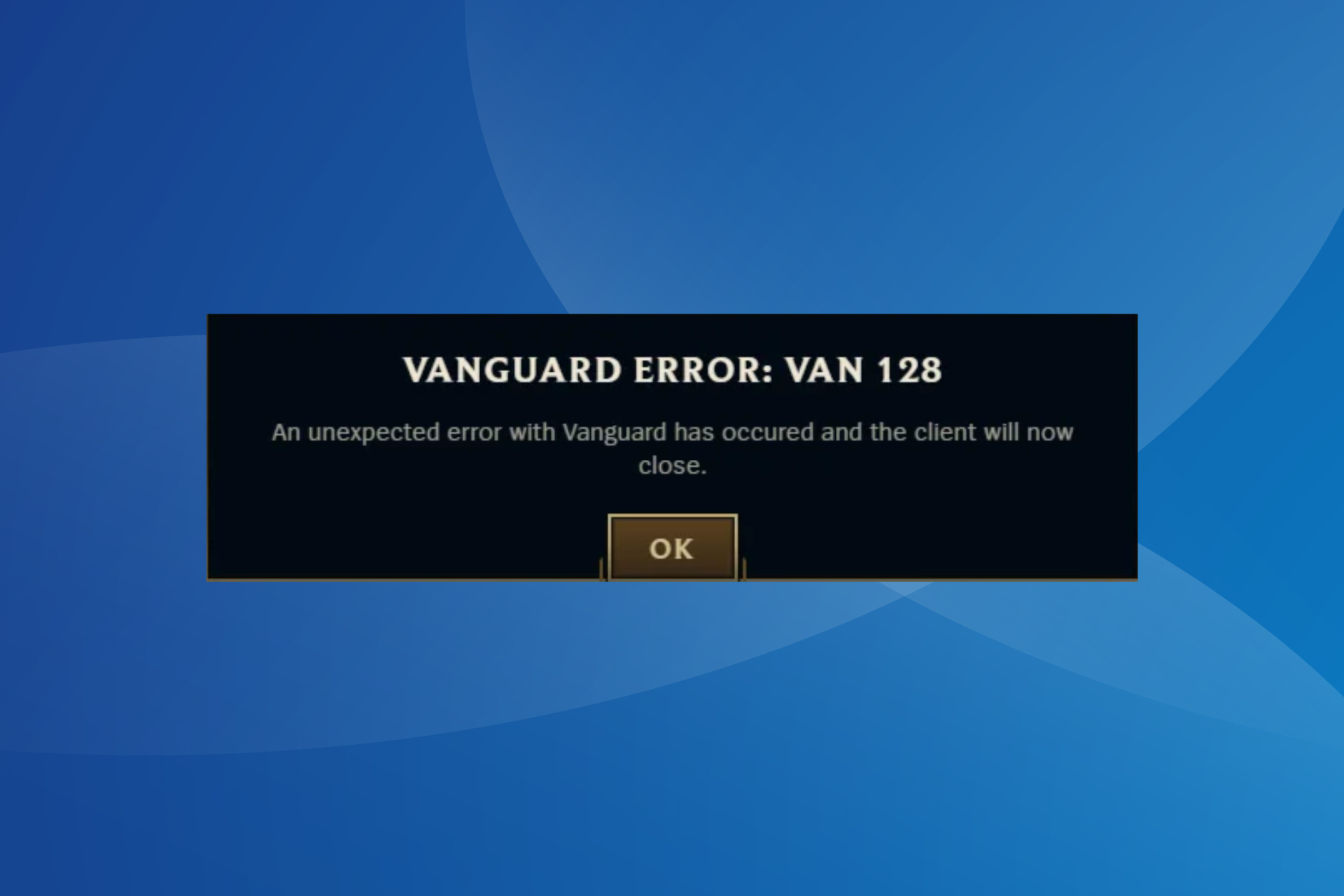 vanguard error van 128