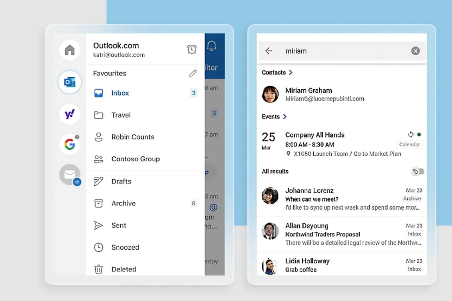 Outlook for Mobile emails