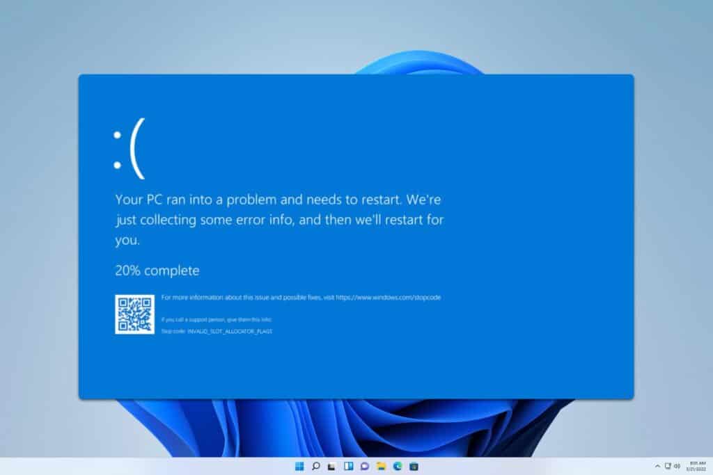 Invalid Slot Allocator Flags BSOD: 5 Ways to Fix it