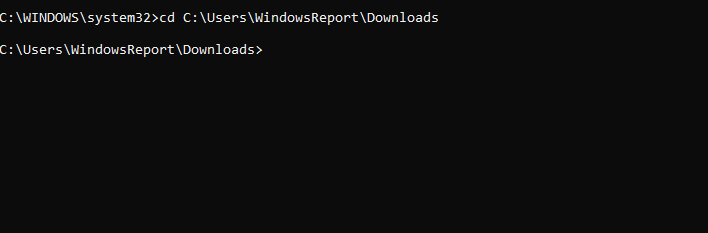 downloads folder cd