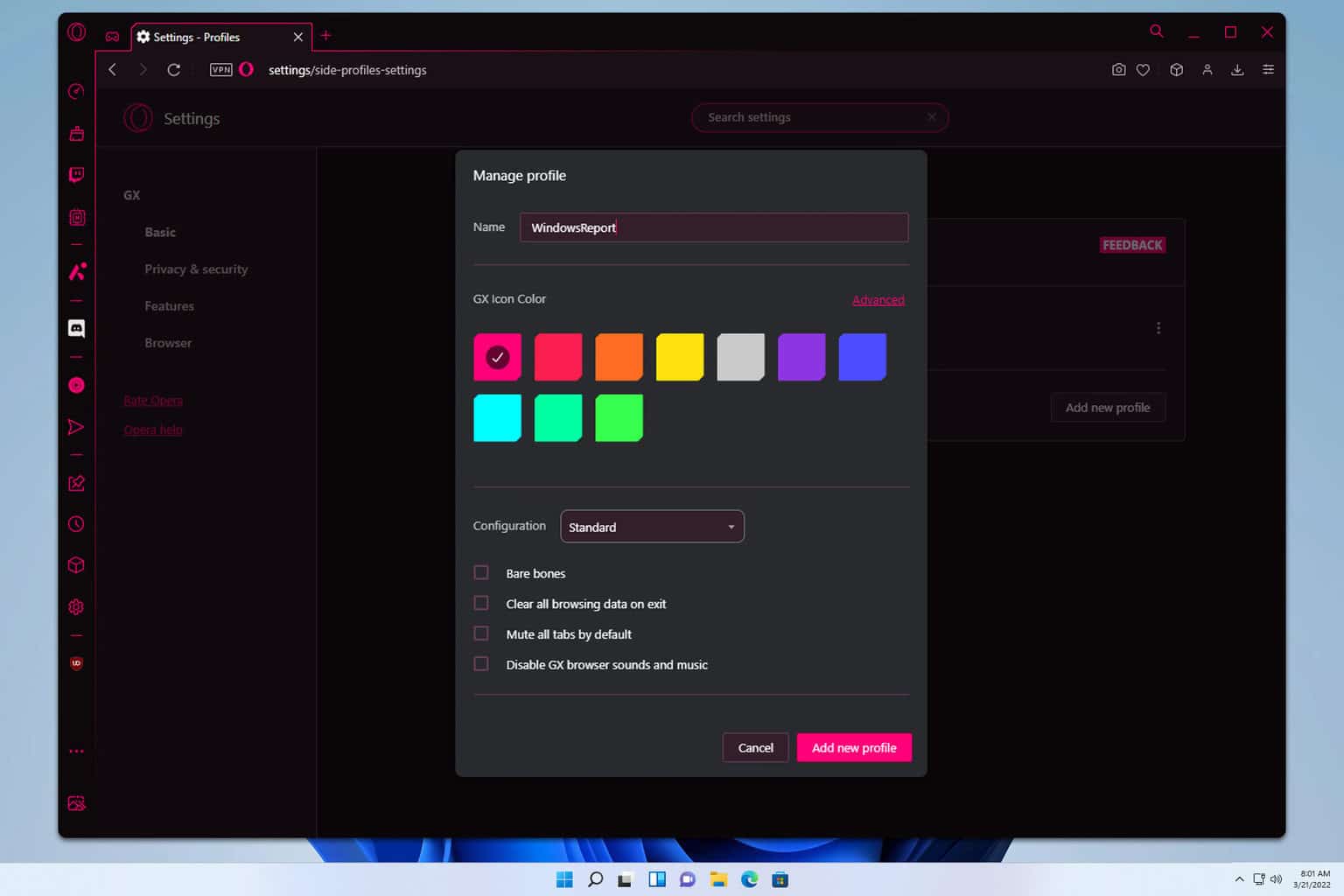 Manage & Create Profiles in Opera GX: How to do it