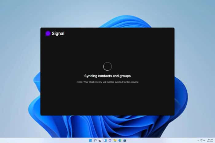 signal desktop chat history