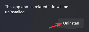 uninstall confirmation app ERROR_NOTIFICATION_GUID_ALREADY_DEFINED 309 (0x135)
