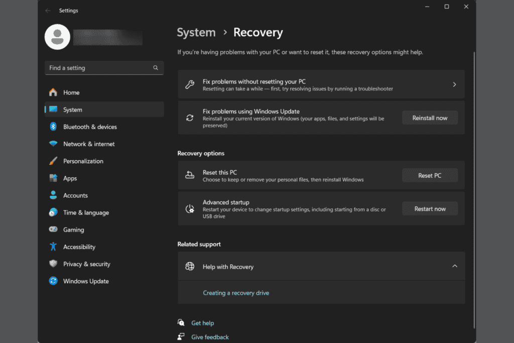 If a Windows 11 update fails, Microsoft recommends using Fix problems ...