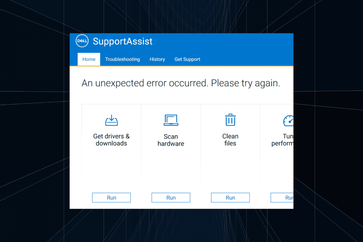 fix dell supportassist get drivers and downloads unexpected error