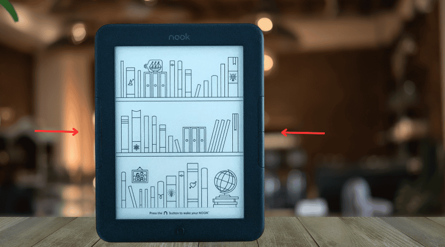 nook built in page turner