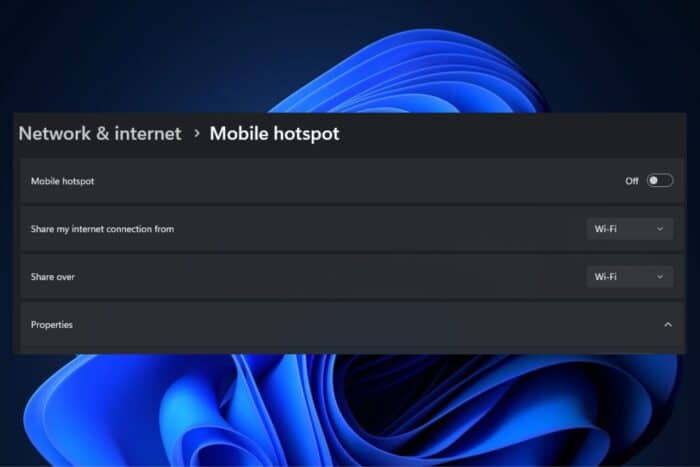 Windows 11 mobile hotspot