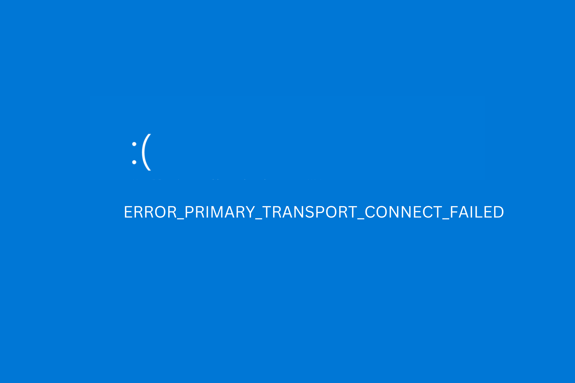 ERROR_PRIMARY_TRANSPORT_CONNECT_FAILED