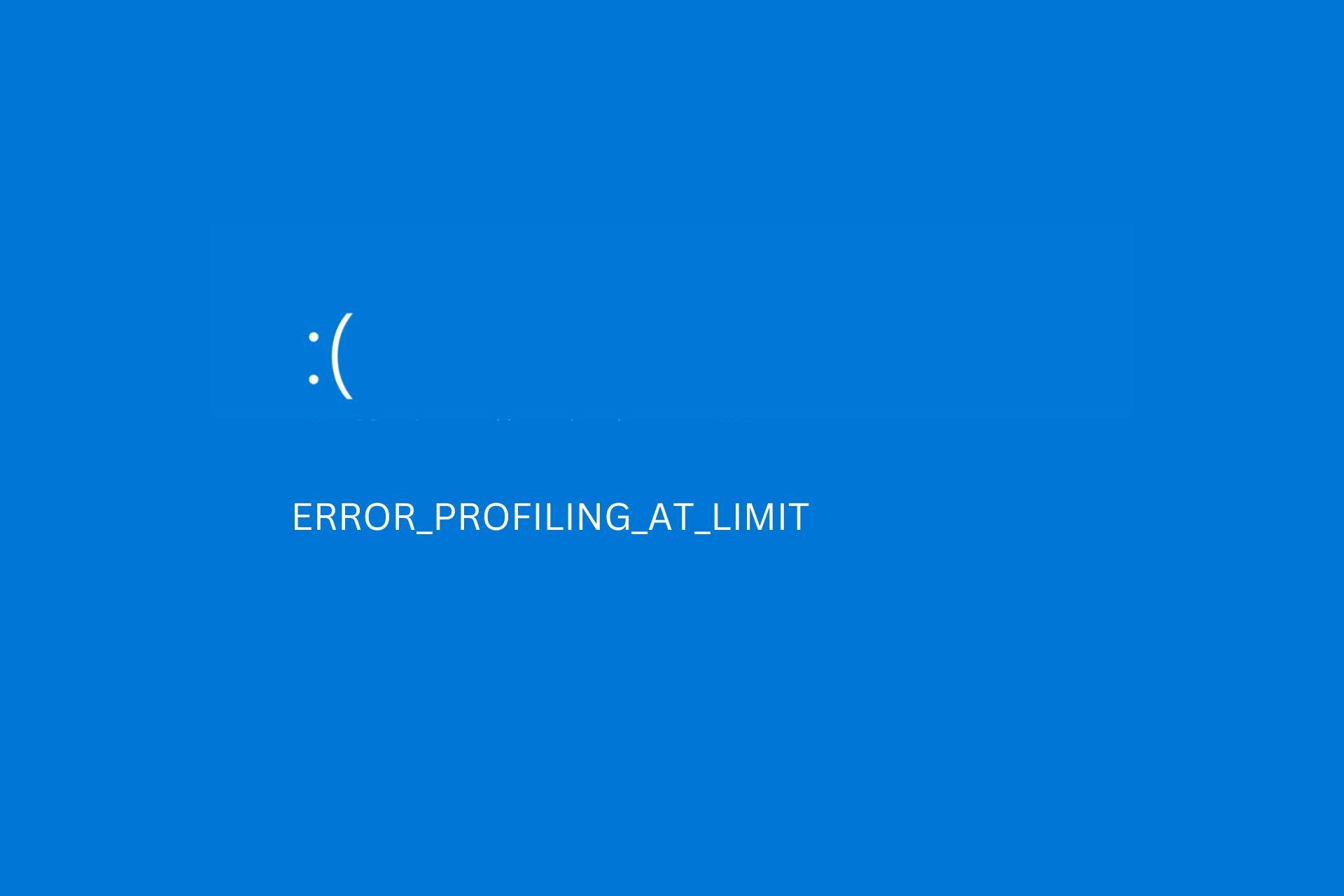 ERROR_PROFILING_AT_LIMIT