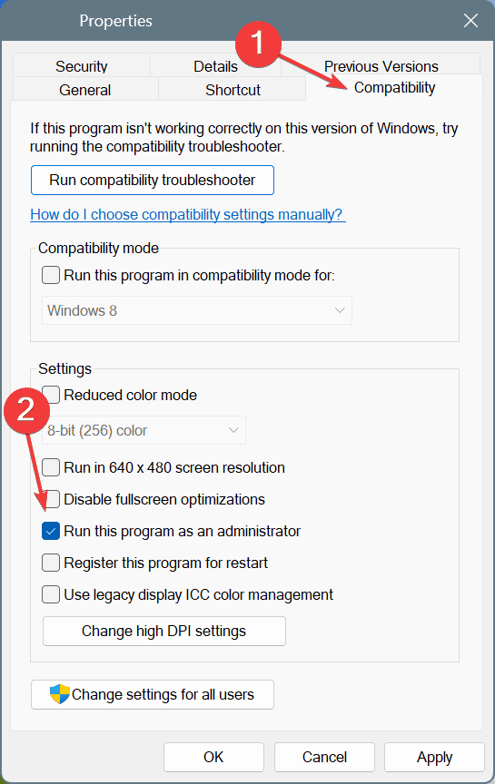 admin privileges to fix ERROR_HANDLES_CLOSED