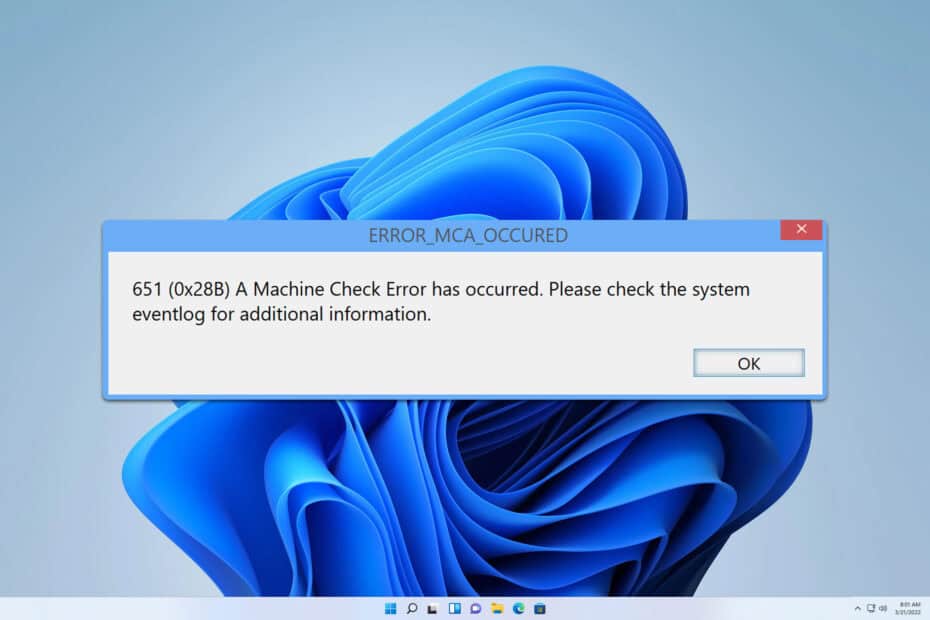 Error Mca Occured 651 (0x28B): Fix it With 4 Steps