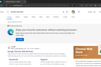Microsoft Edge Promotes its Add-Ons Over Chrome Web Store