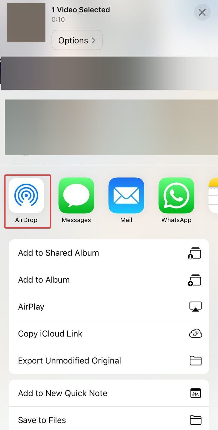 airdrop share to fix an error occurred while loading a higher quality version of this video