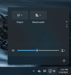 Shared Audio Windows 11