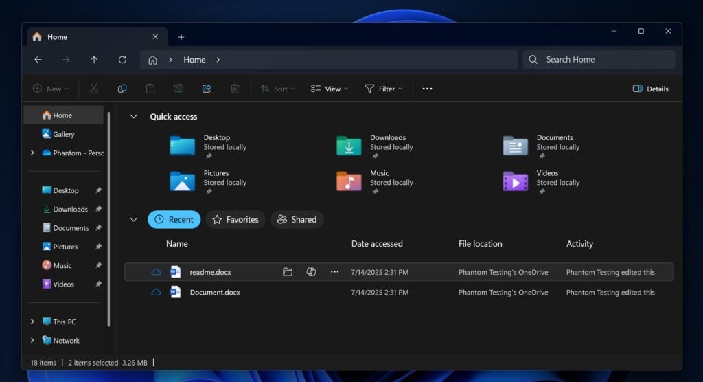 File explorer new hover button