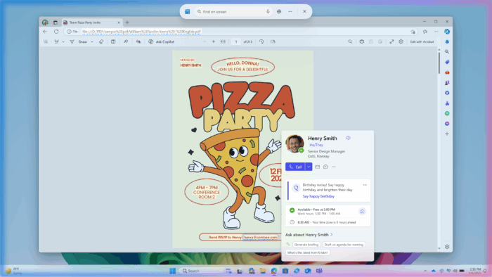 M365 profile cards to Click to Do (1)