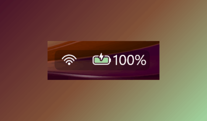 Windows 11 lock screen battery