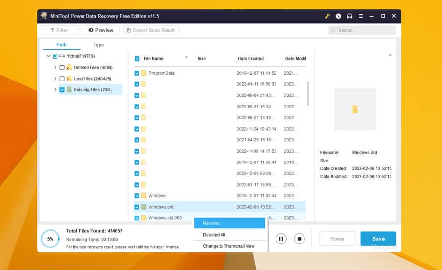 minitool power data recovery windows 8