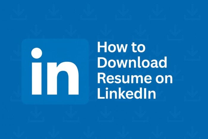 LinkedIn how to download resume