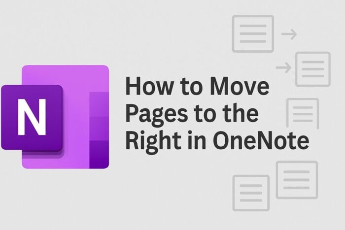 OneNote how to move pages to the right