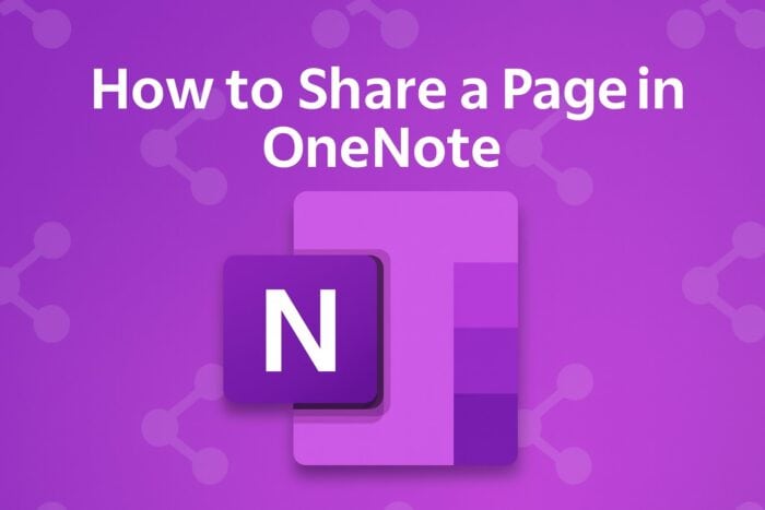 OneNote how to share a page