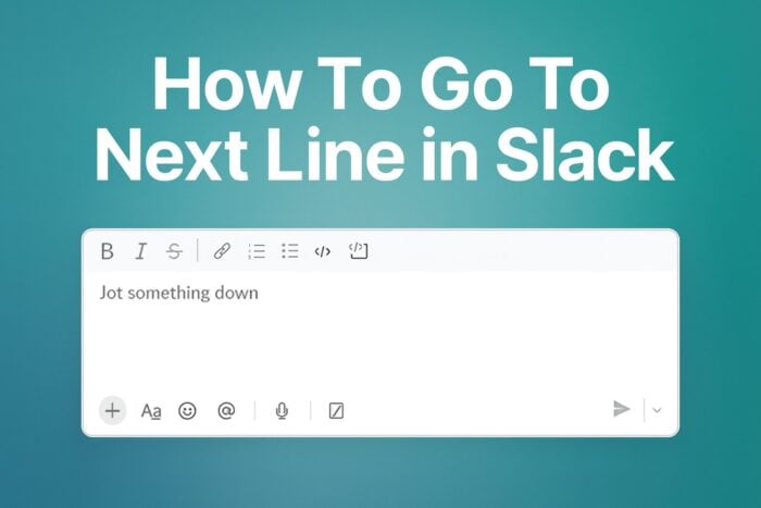 Slack how to go to next line