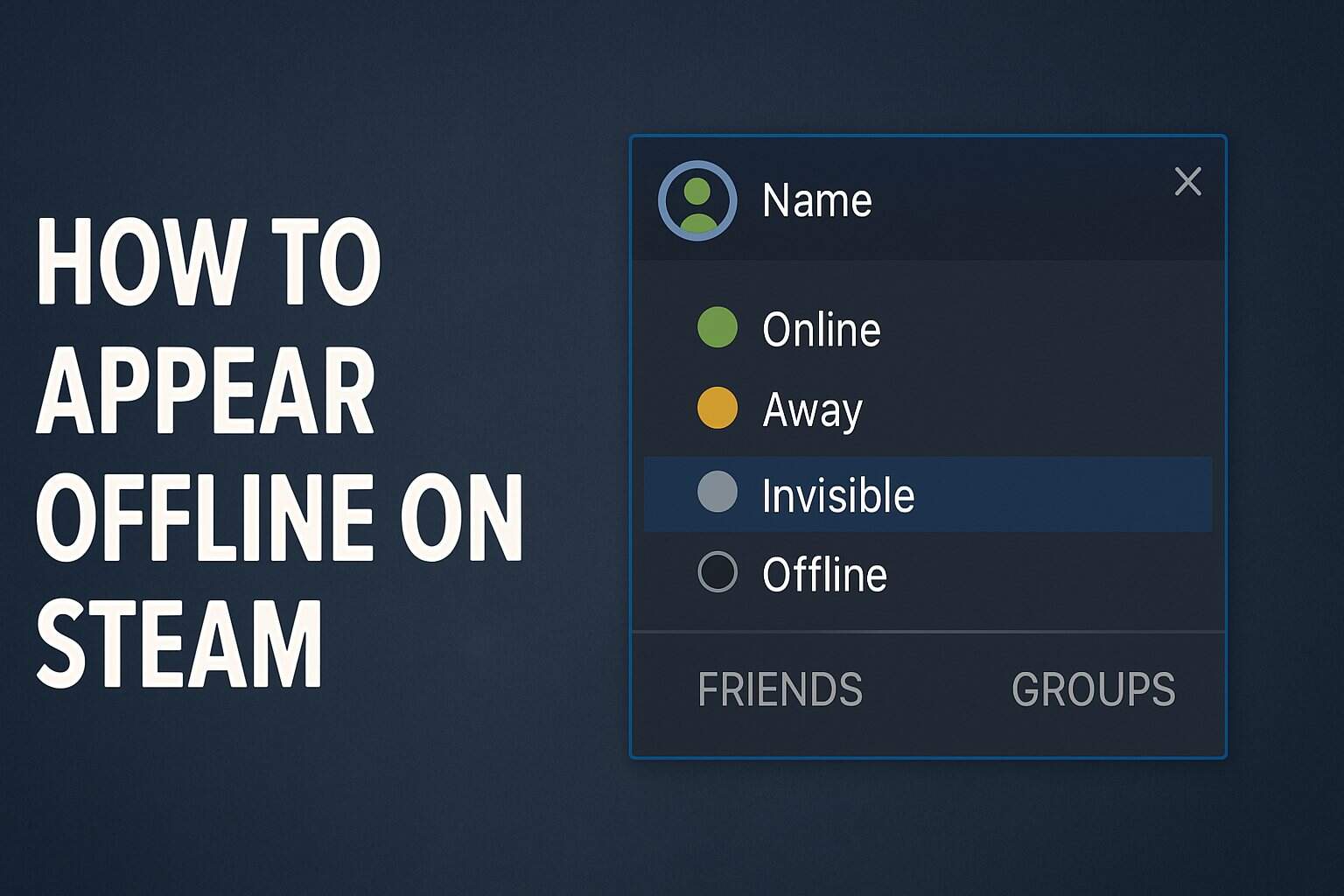 Steam how to appear offline