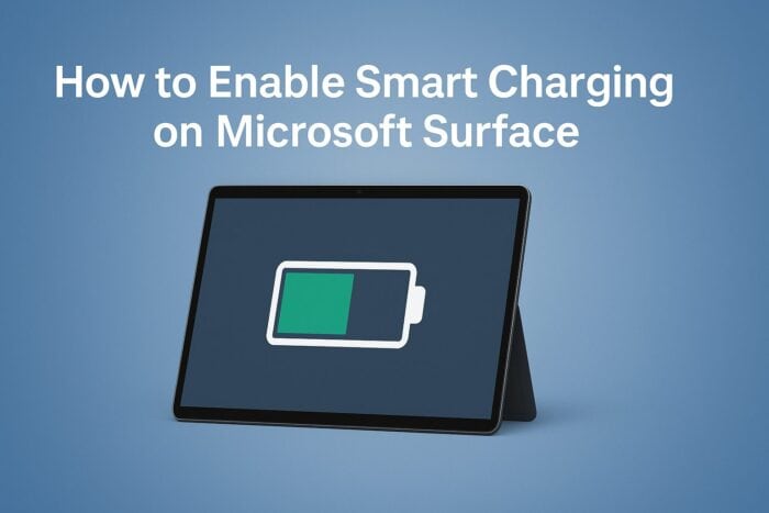 Surface how to enable smart charging