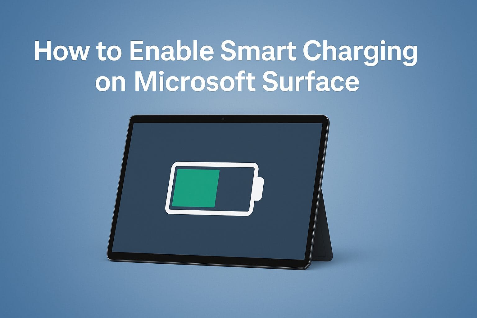 Surface how to enable smart charging