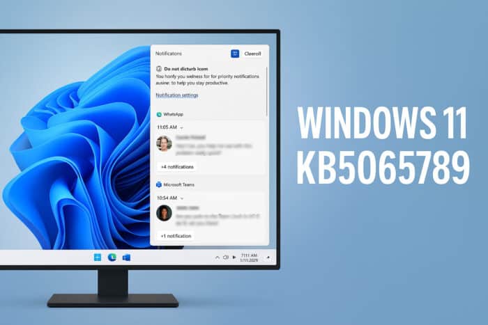 KB5065789 windows 11 notifications