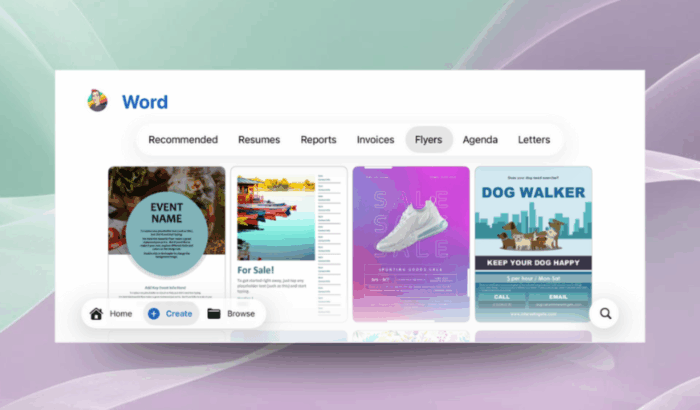 Liquid Glass and template category filters in Word, Excel, and PowerPoint for iOS