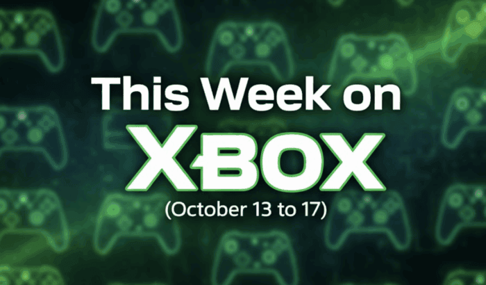 This week on Xbox October 13 - 17