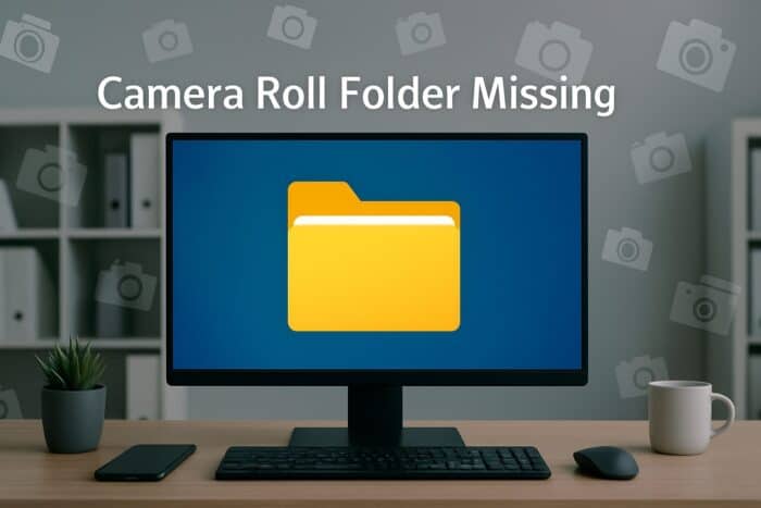 camera roll folder missing