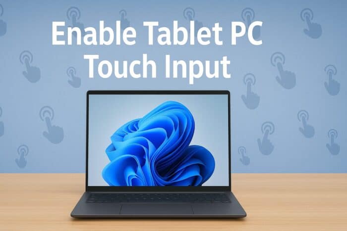 enable tablet pc touch input