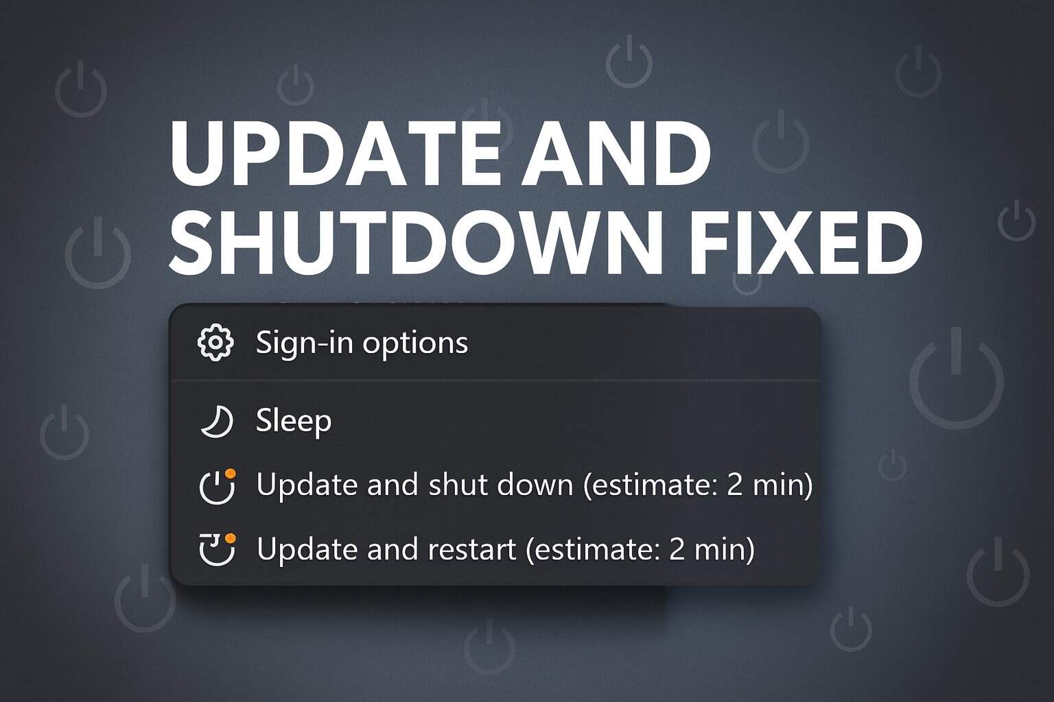 update and shutdown fixed